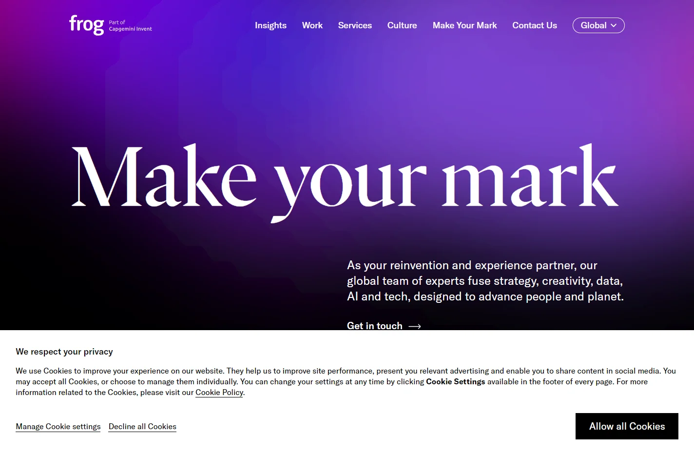 frog | Your reinvention and experience partner