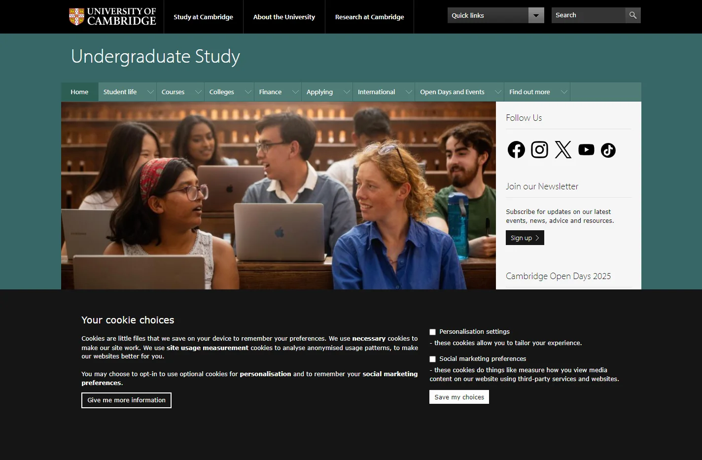 Undergraduate Study | University of Cambridge