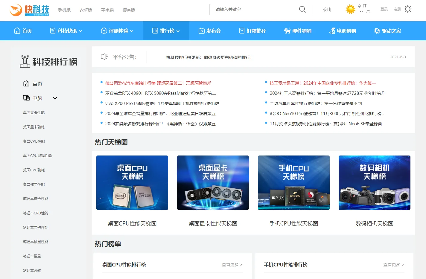 快科技天梯榜首页 - 快科技天梯榜
