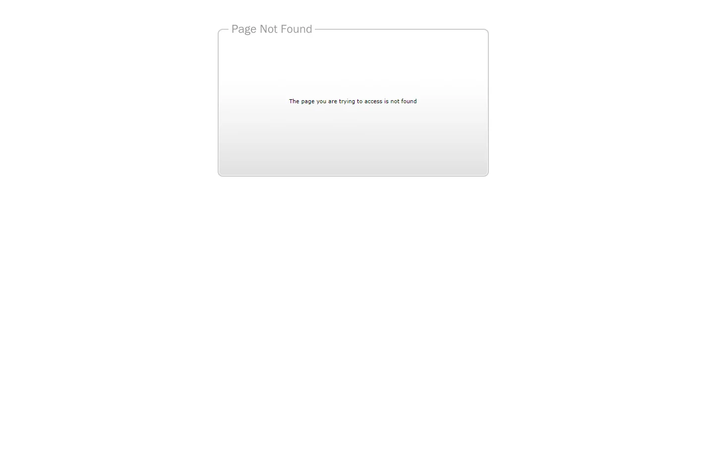 Page not Found