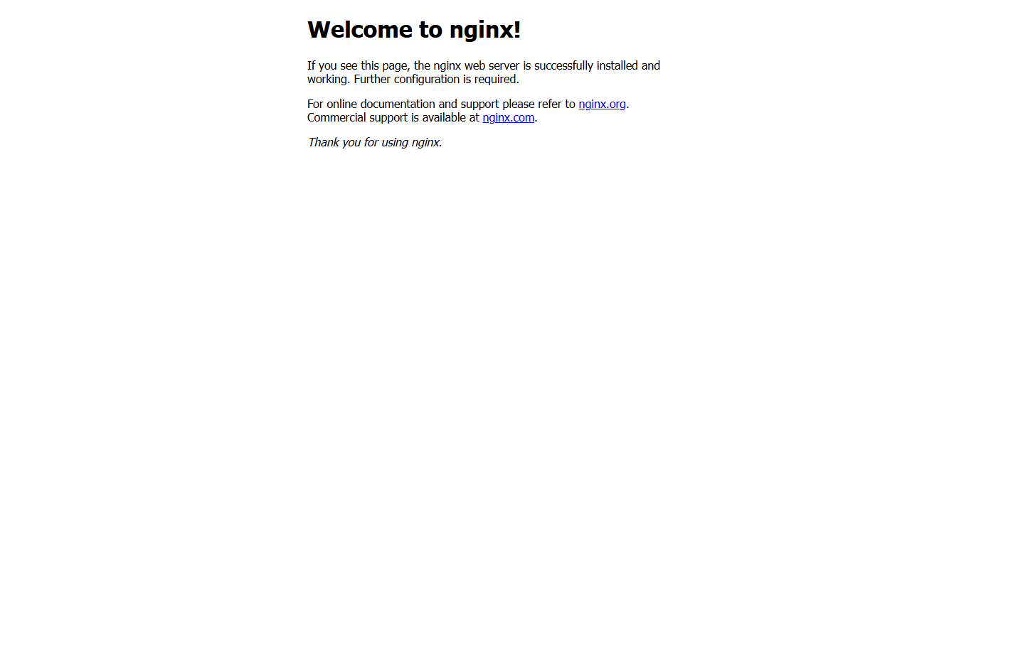 Welcome to nginx!
