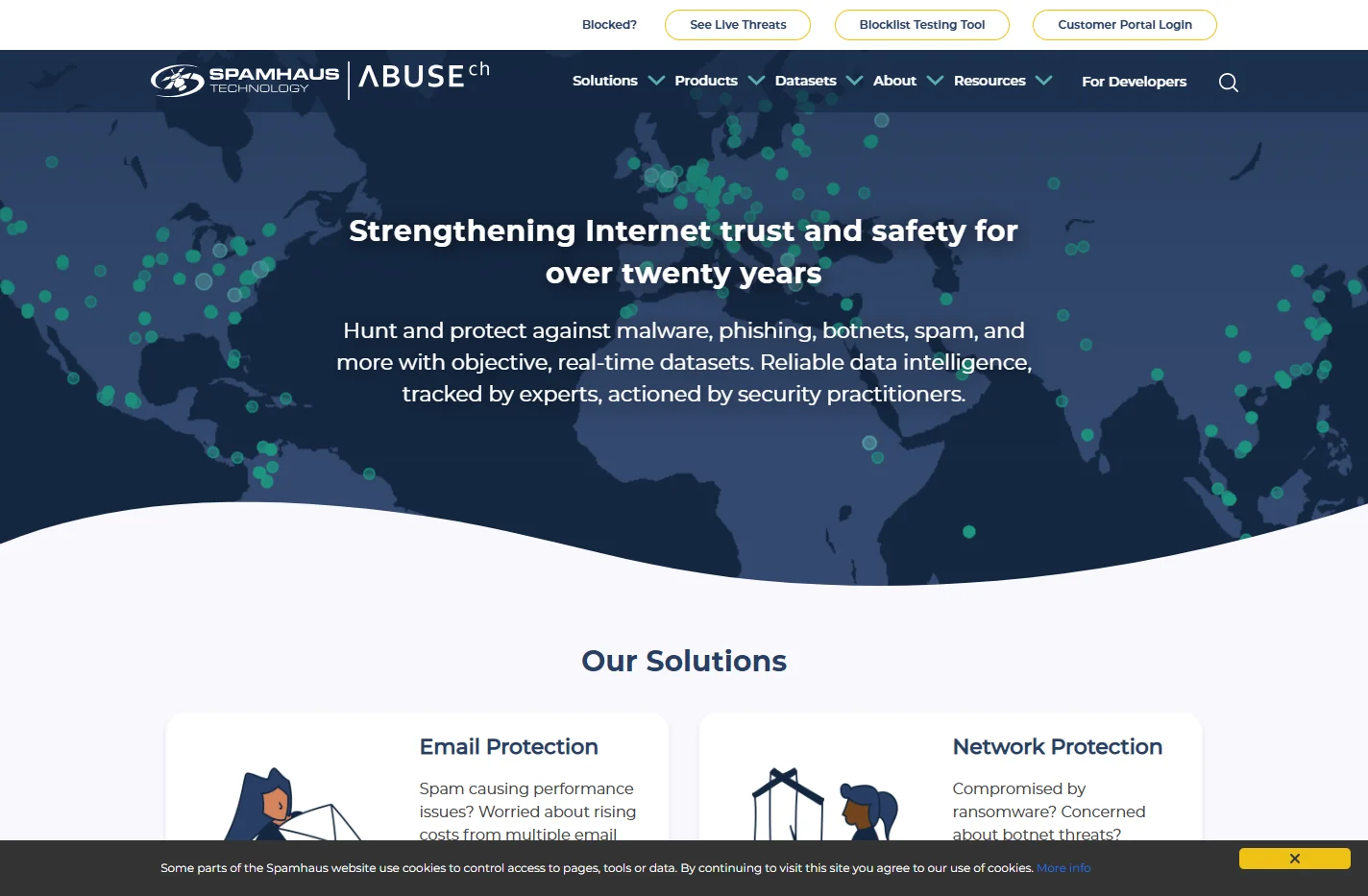 Leaders in IP and domain reputation data | Spamhaus Technolo