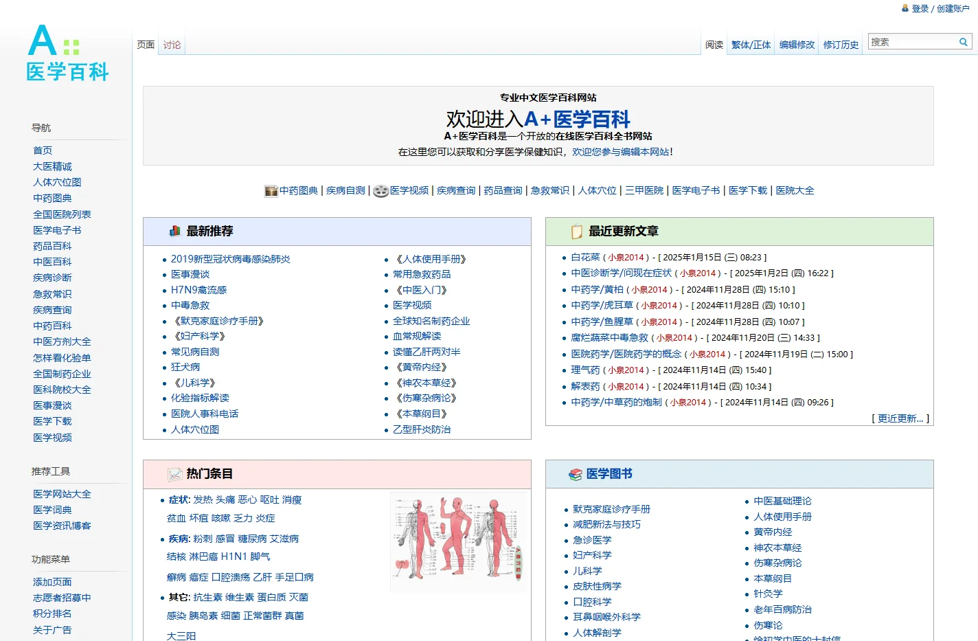 A+医学百科, 在线医学百科全书