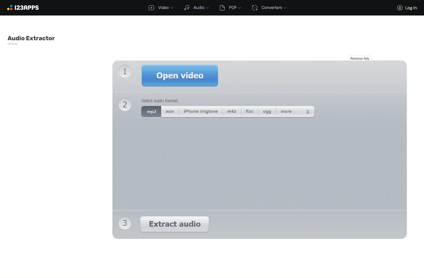 Audio Extractor - Extract sound from video online