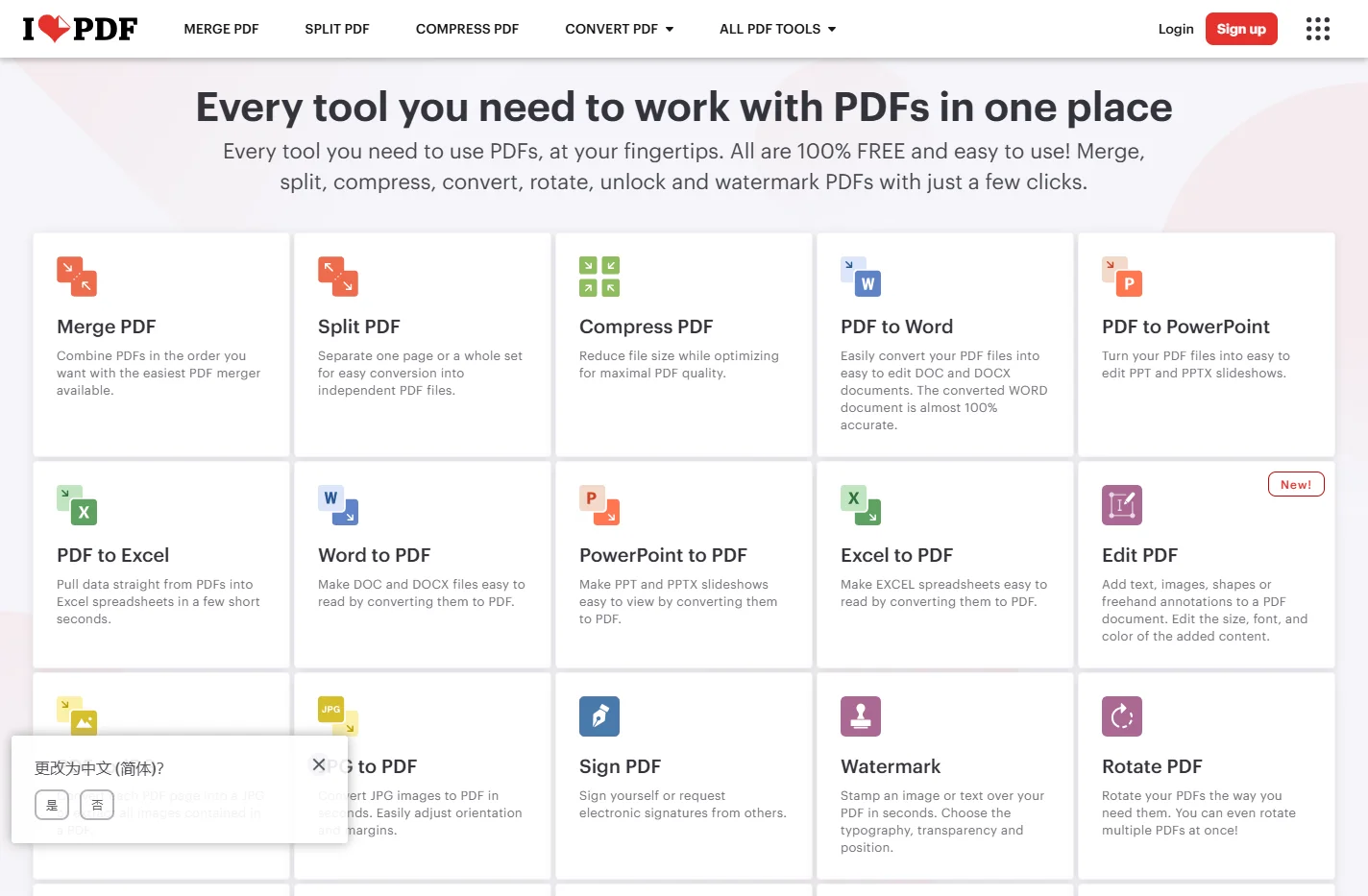 iLovePDF | Online PDF tools for PDF lovers