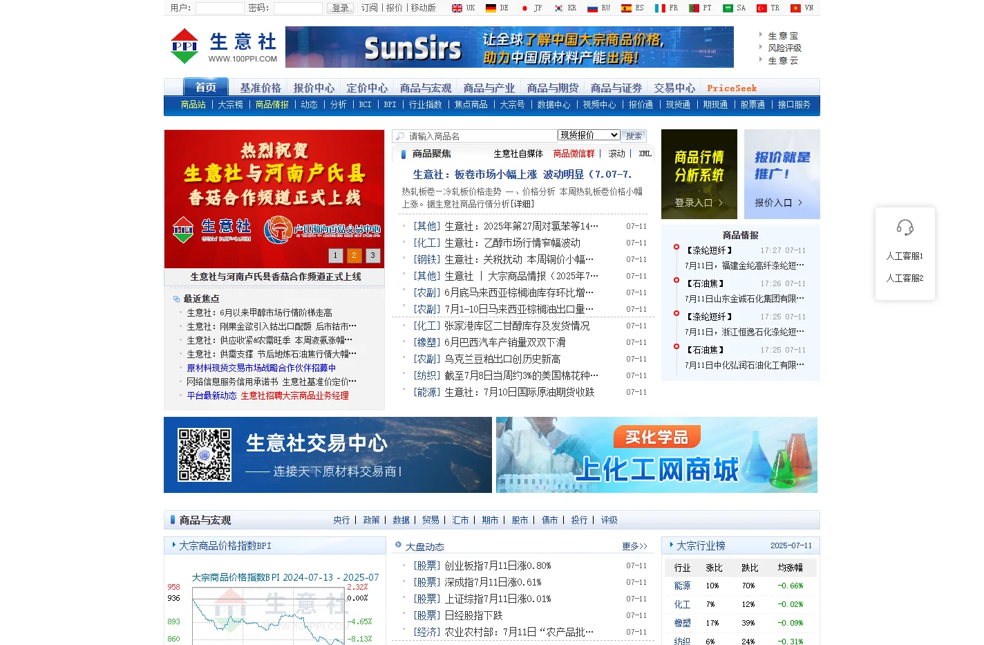 生意社 - 大宗商品数据商，大宗商品价格行情