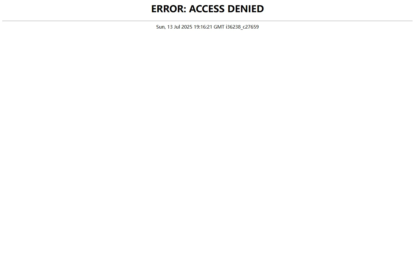 ERROR: ACCESS DENIED