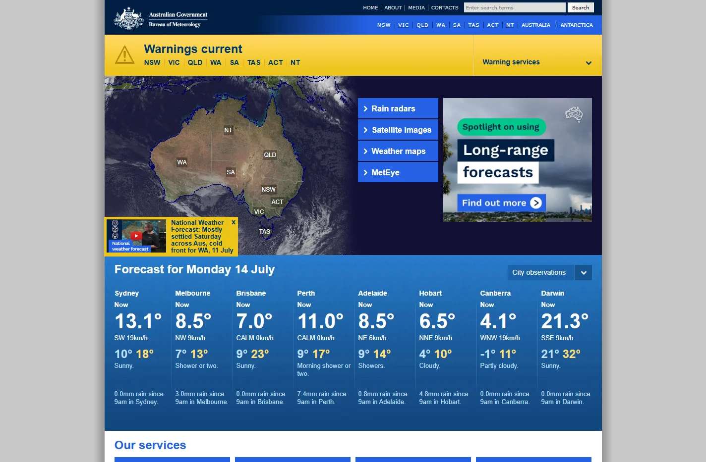 Australia's official weather forecasts & weather radar - Bur