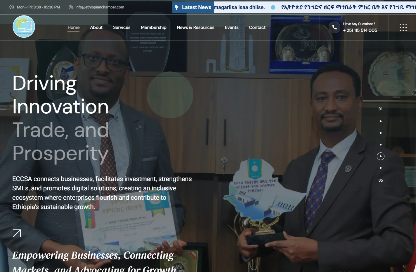 Home - Ethiopian Chamber of Commerce and Sectoral Associatio