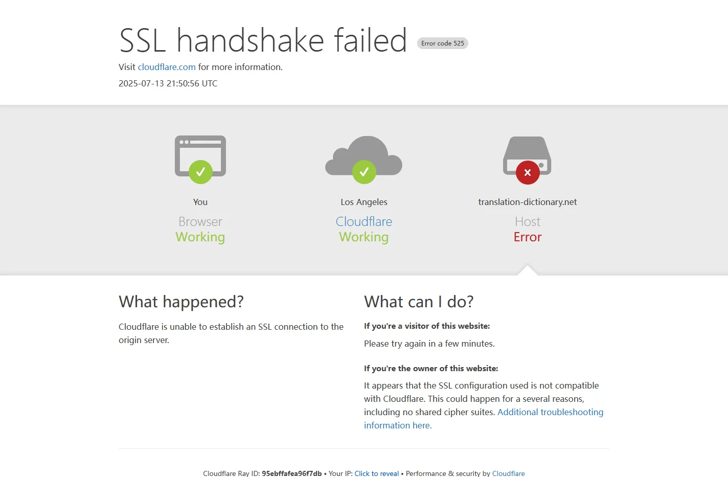translation-dictionary.net | 525: SSL handshake failed