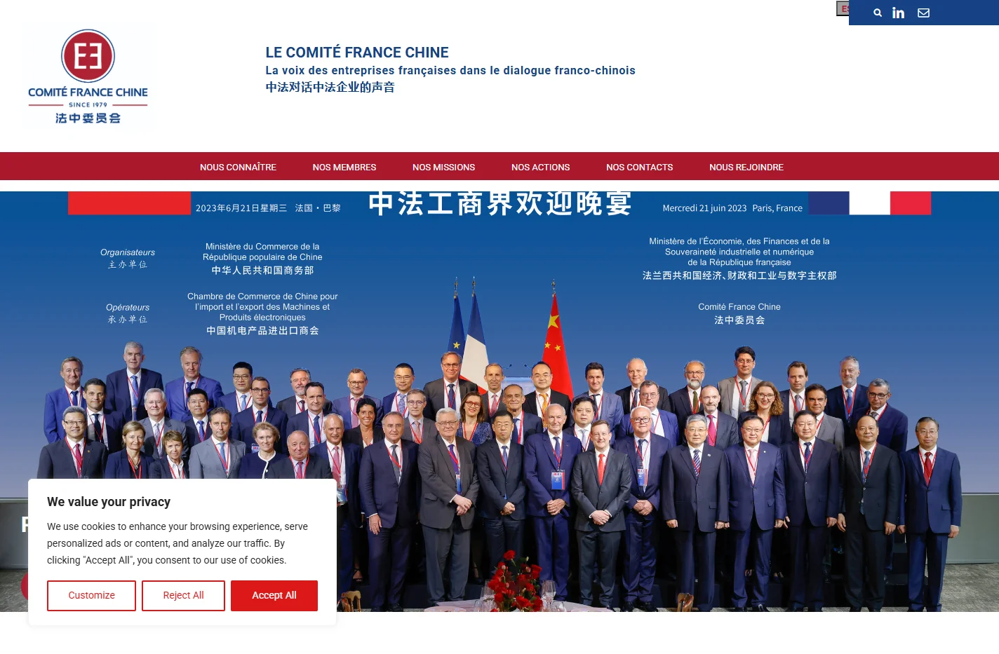 Comité France Chine - Relation entreprises France Chine