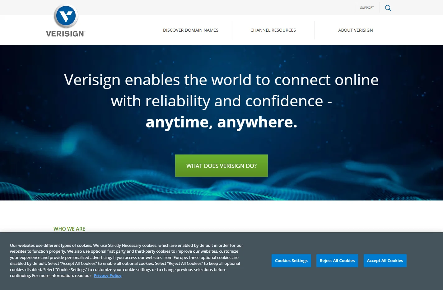 Verisign is a global provider of domain name registry servic