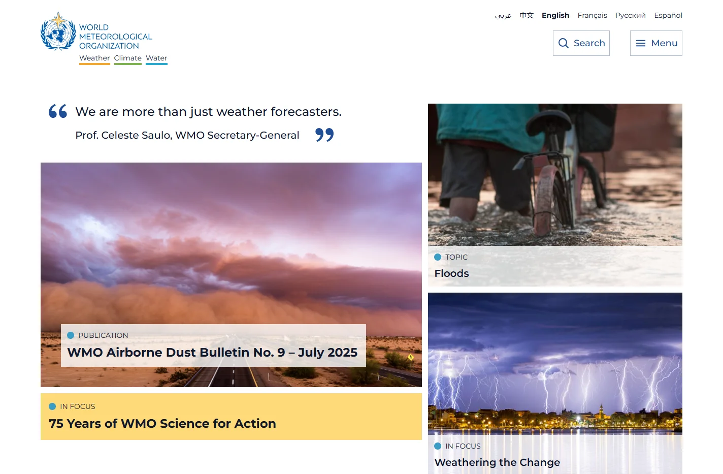Homepage | World Meteorological Organization WMO