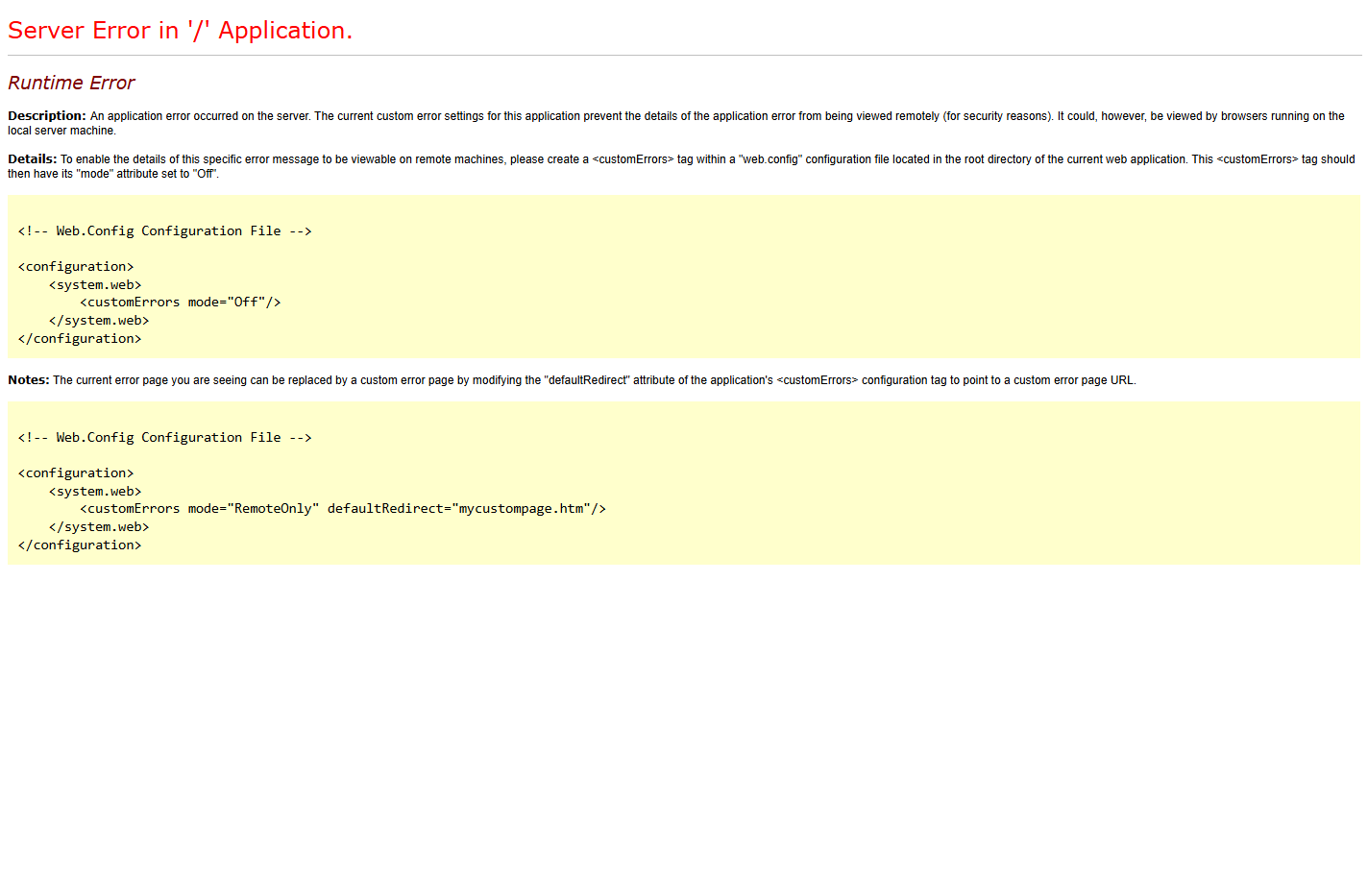 Runtime Error