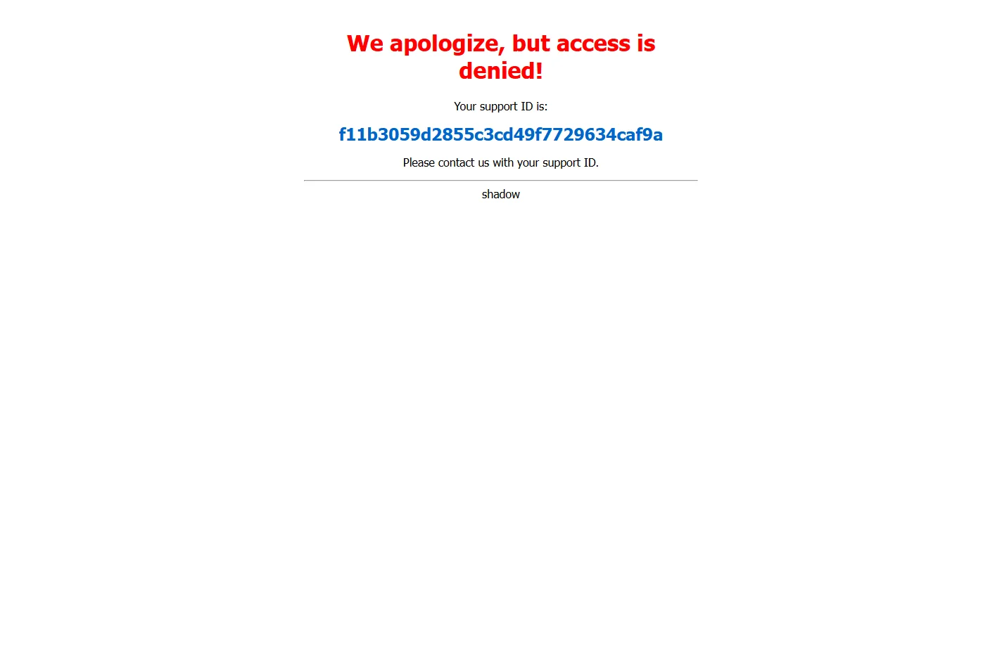 Access Denied