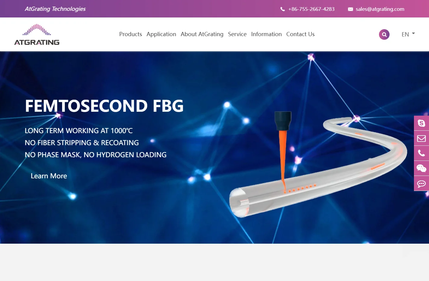 Fiber Optic FBG Fiber Bragg Grating Sensing Solutions | AtGr