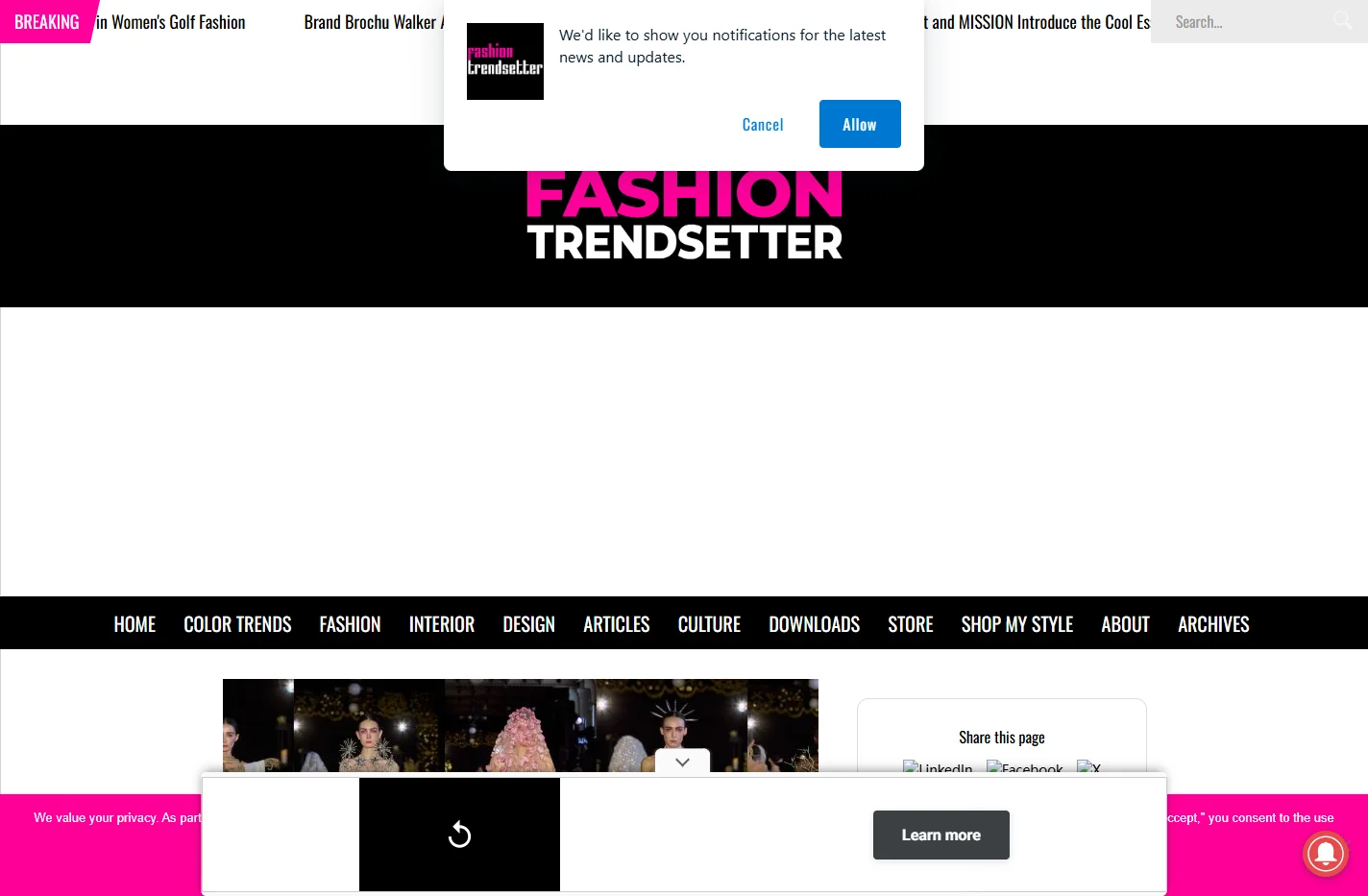 Fashion Trendsetter - Fashion Insights, Color Predictions, T