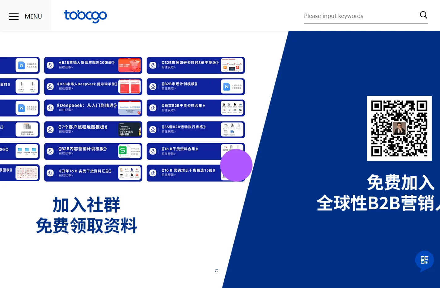 To B CGO 官方网站    全球性B2B营销人服务平台