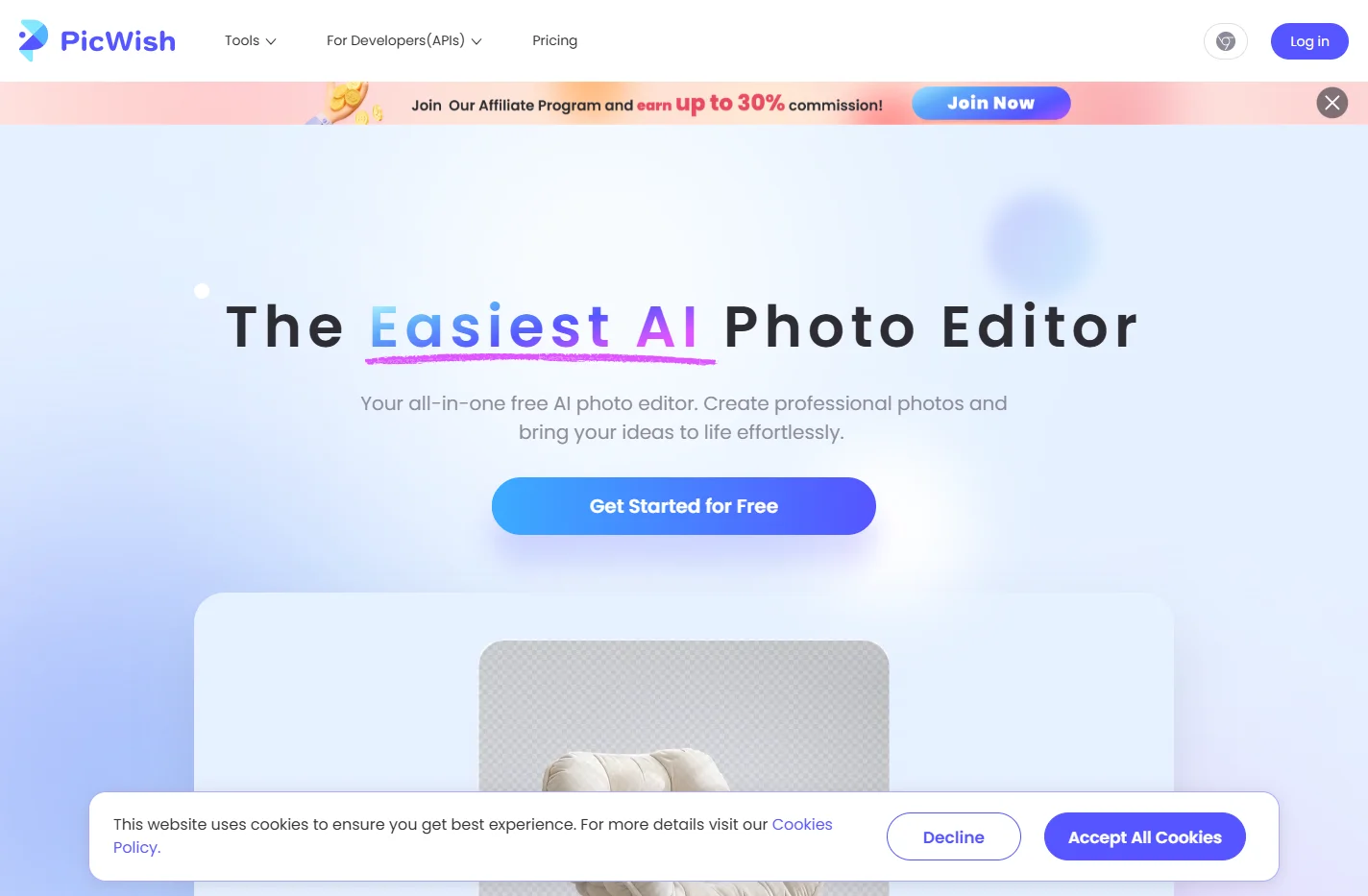 PicWish AI Photo Editor | Free Online Photo Editing Tools