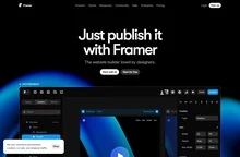 Framer: Create a professional website, free. No code website