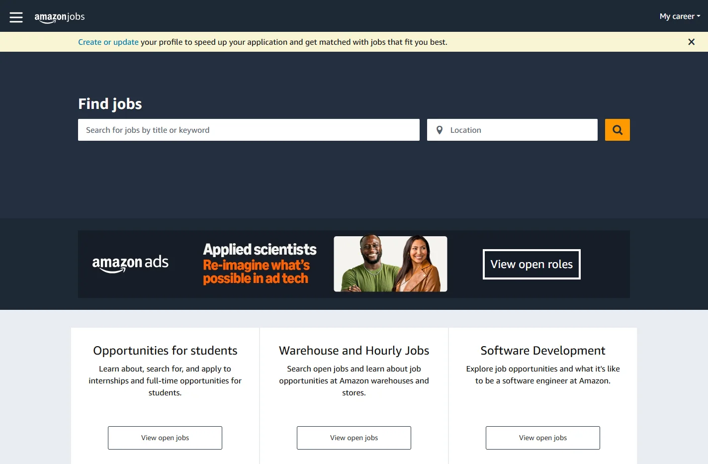 Amazon.jobs: Help us build Earth’s most customer-centric com