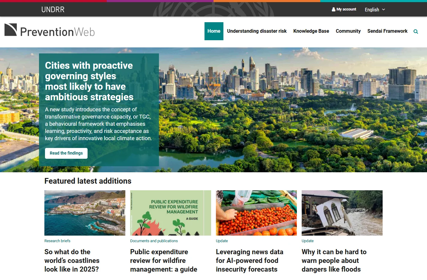 PreventionWeb.net: the knowledge platform for disaster risk