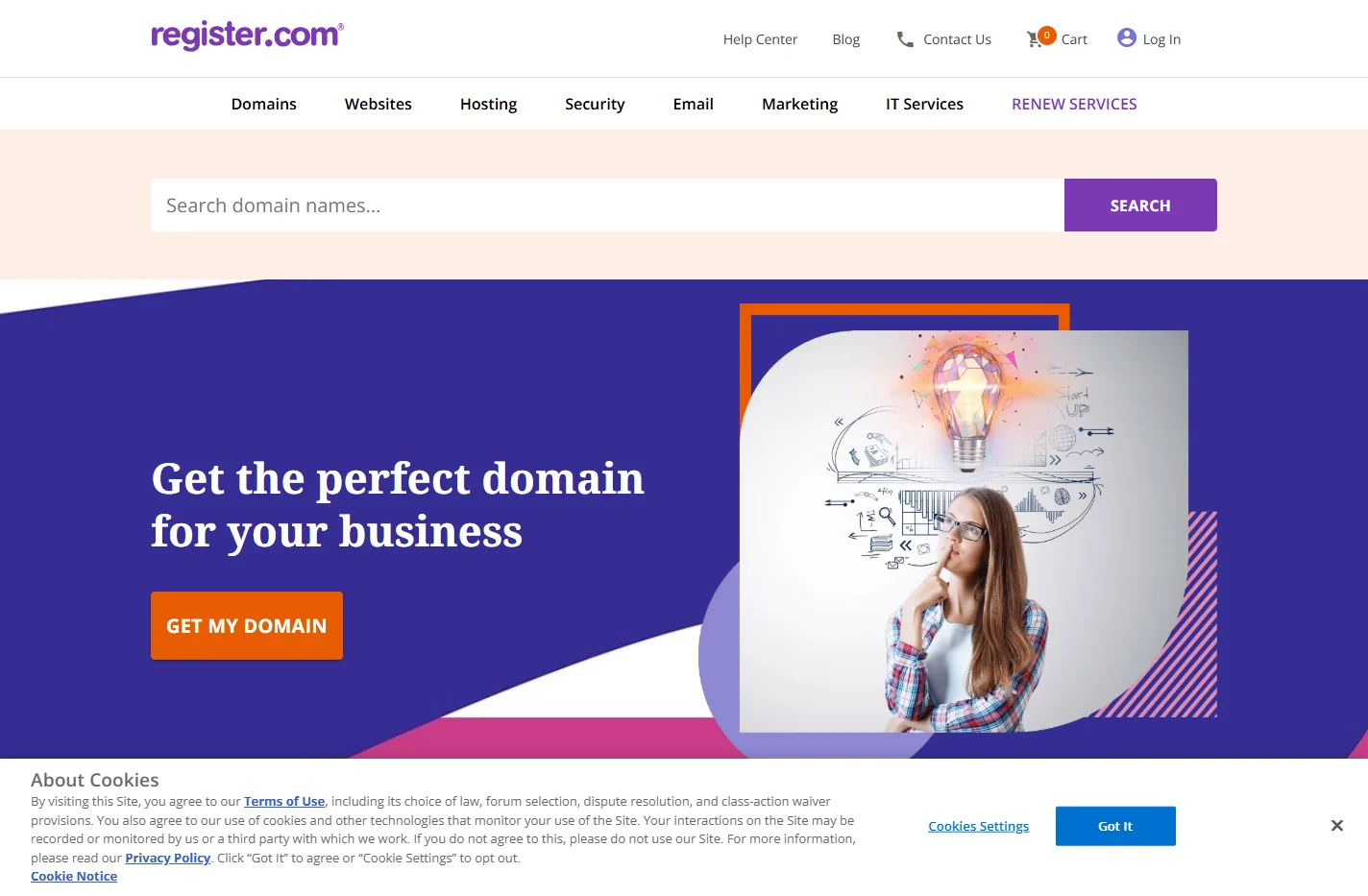 Register Domain Names at Register.com - Business Web Hosting