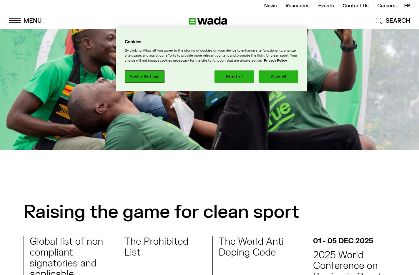Raising the game for clean sport | World Anti Doping Agency
