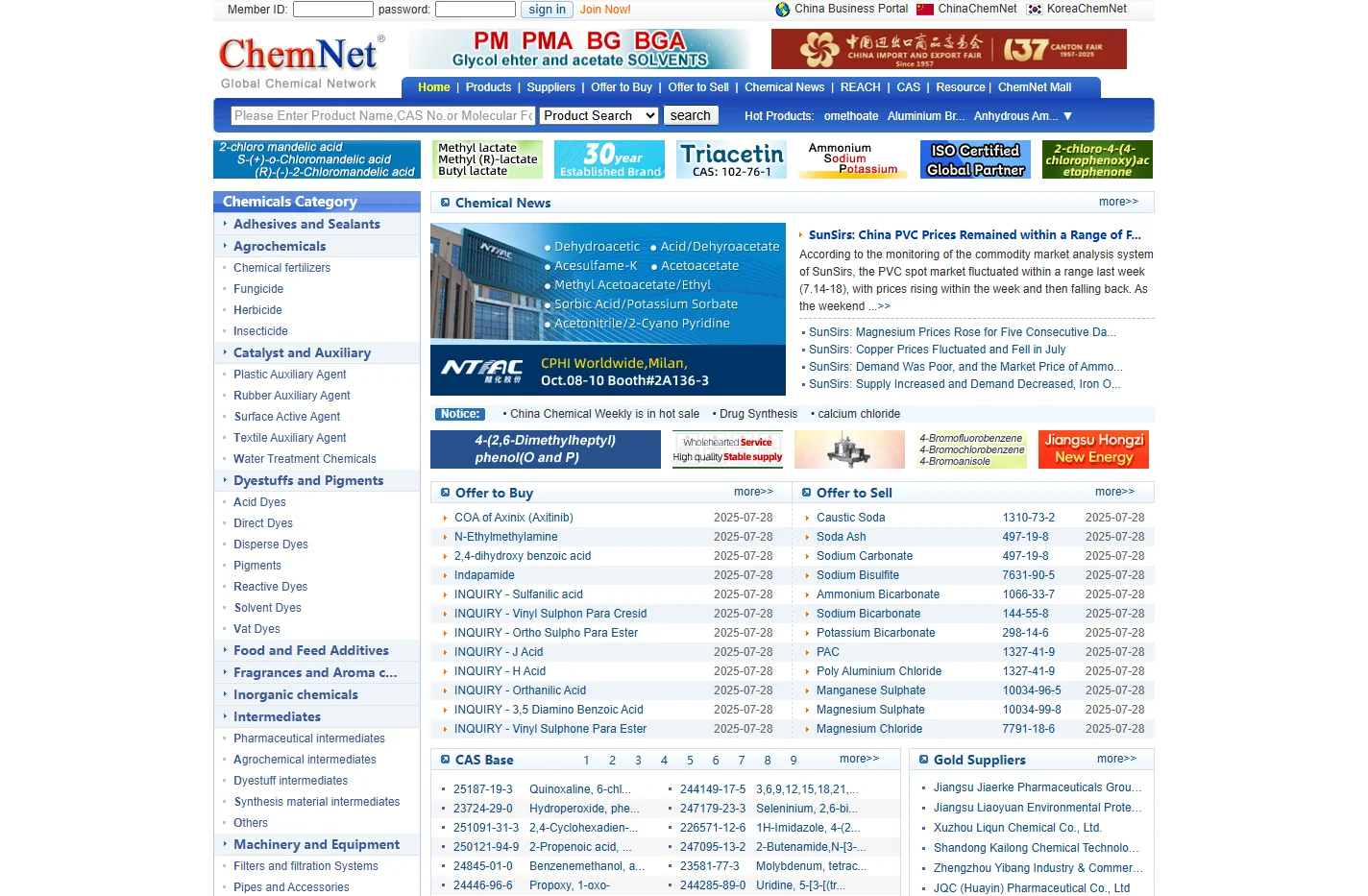 Global Chemical Network - Chemicals Trading Platform for Che
