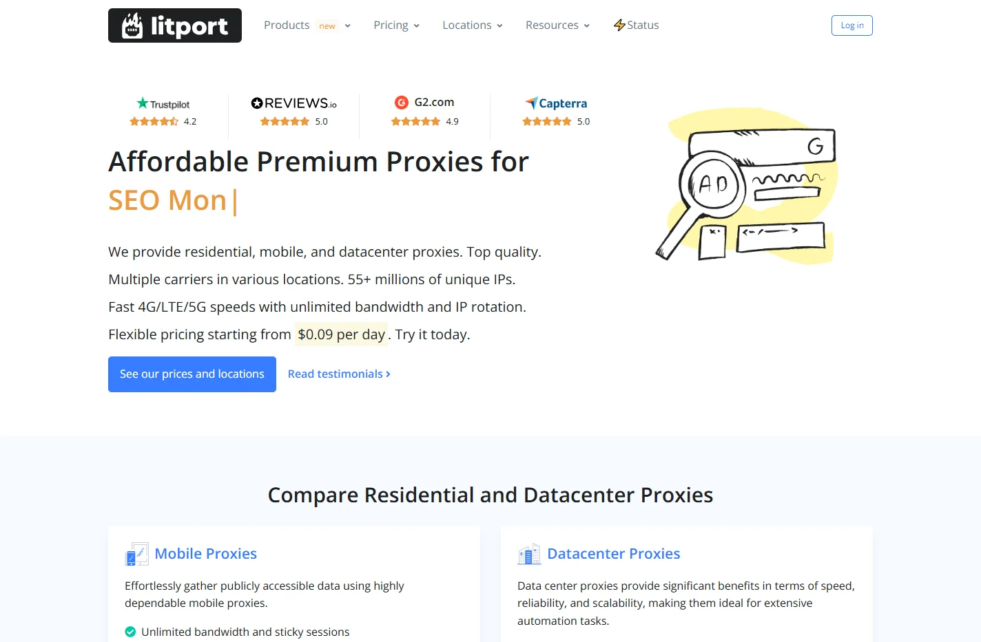 Residential ISP & Mobile Proxies. Effective, Unlimited, Fast