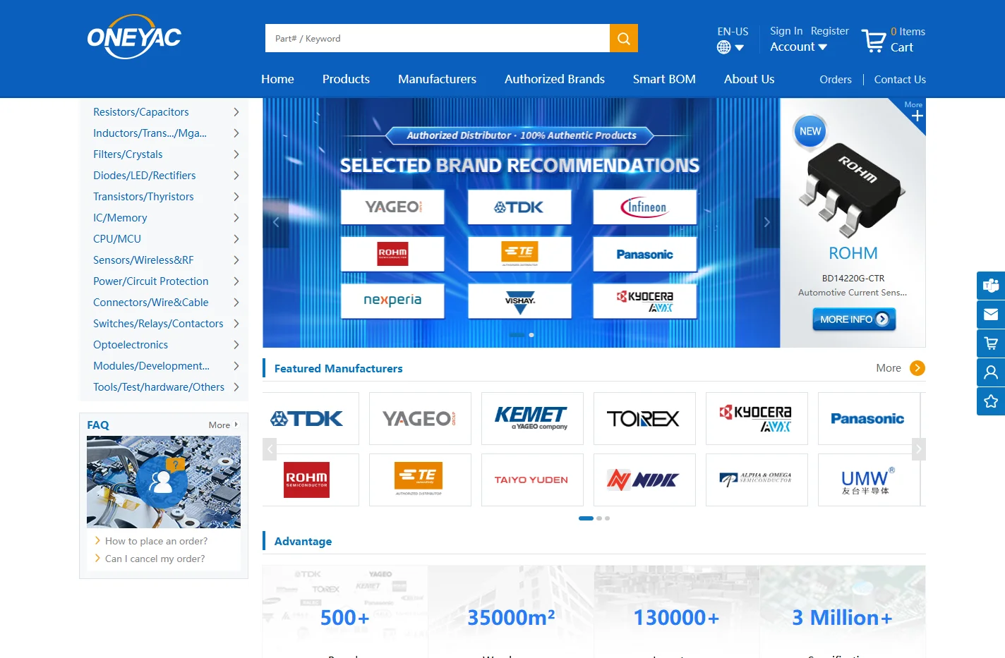 Oneyac Electronics - Electronic Components Distributor