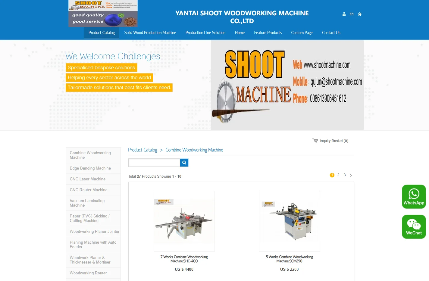 YANTAI SHOOT WOODWORKING MACHINE CO.,LTD