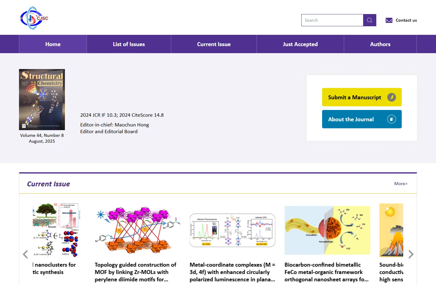 Chinese Journal of Structural Chemistry