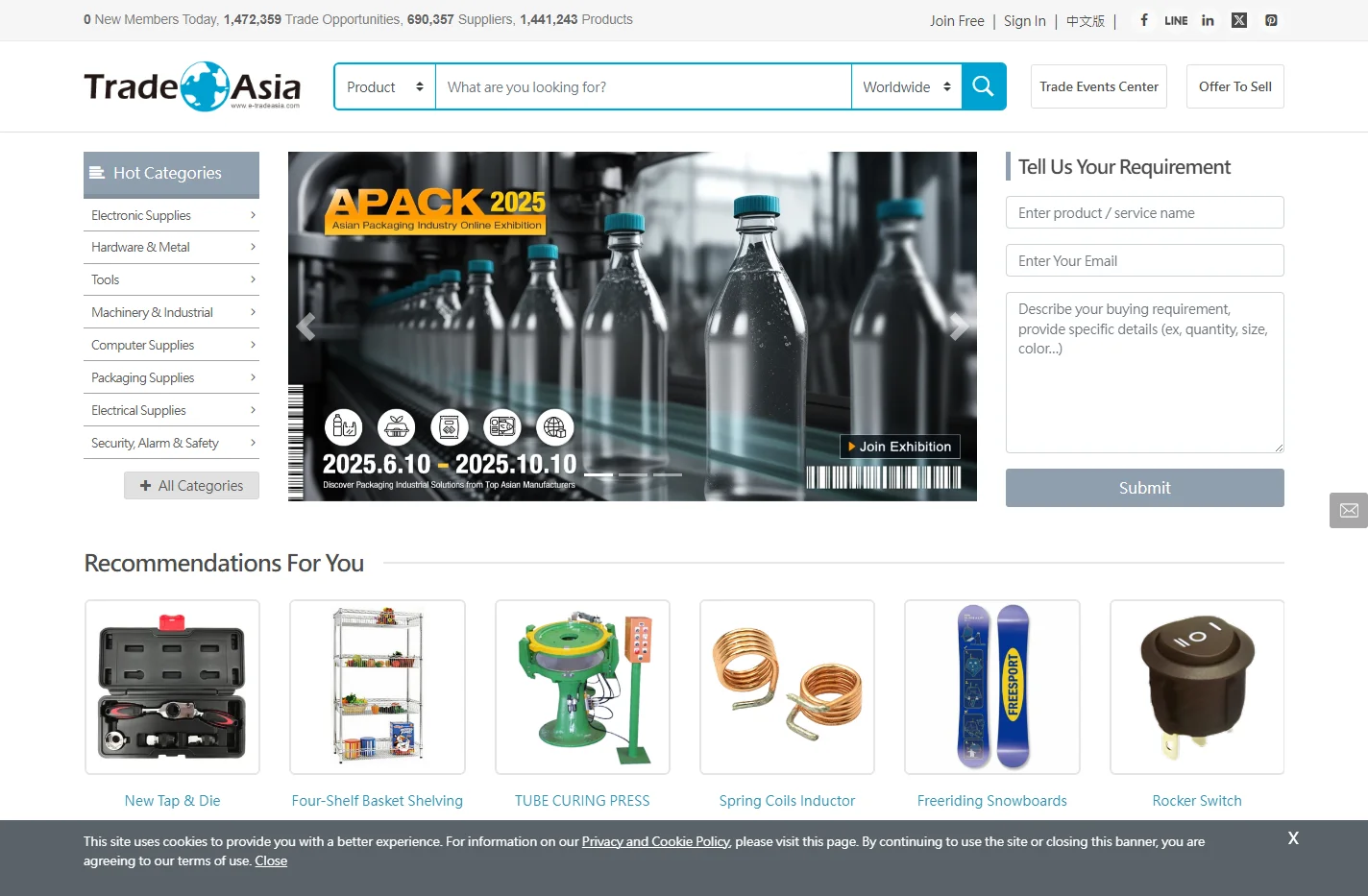 TradeAsia / Global B2B Marketplace: Manufacturers, Suppliers