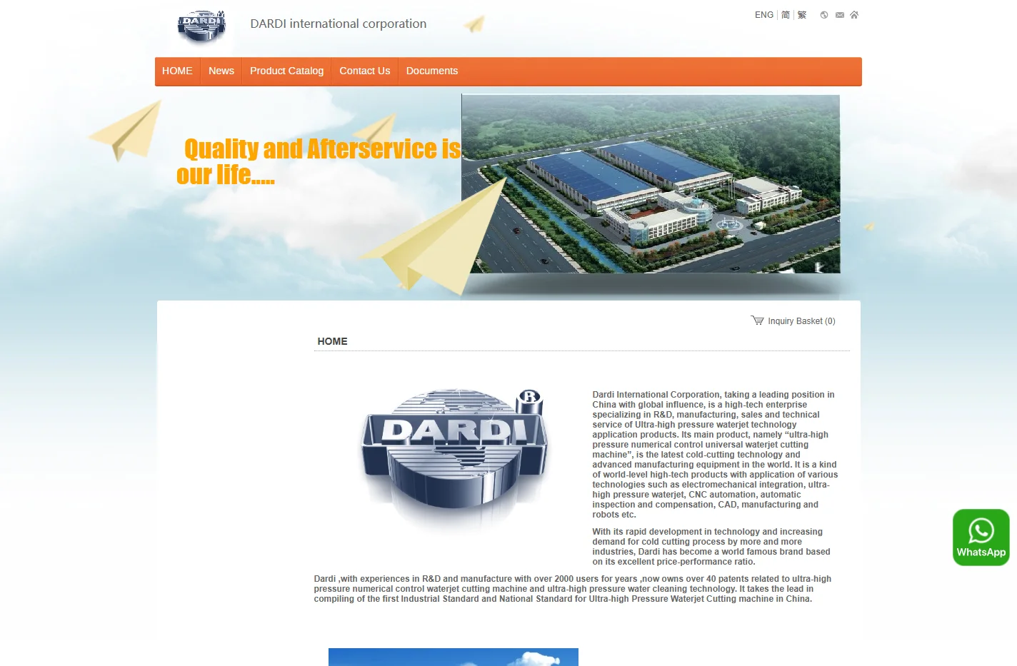 Dardi International |DARDI waterjet |Waterjet cutting|DARDI