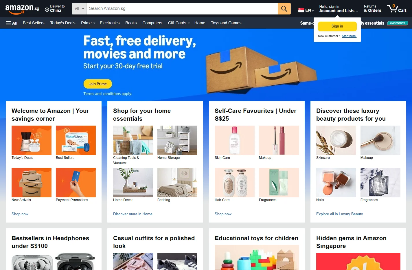 Amazon.sg: Shop Online for Electronics, Computers, Books, To
