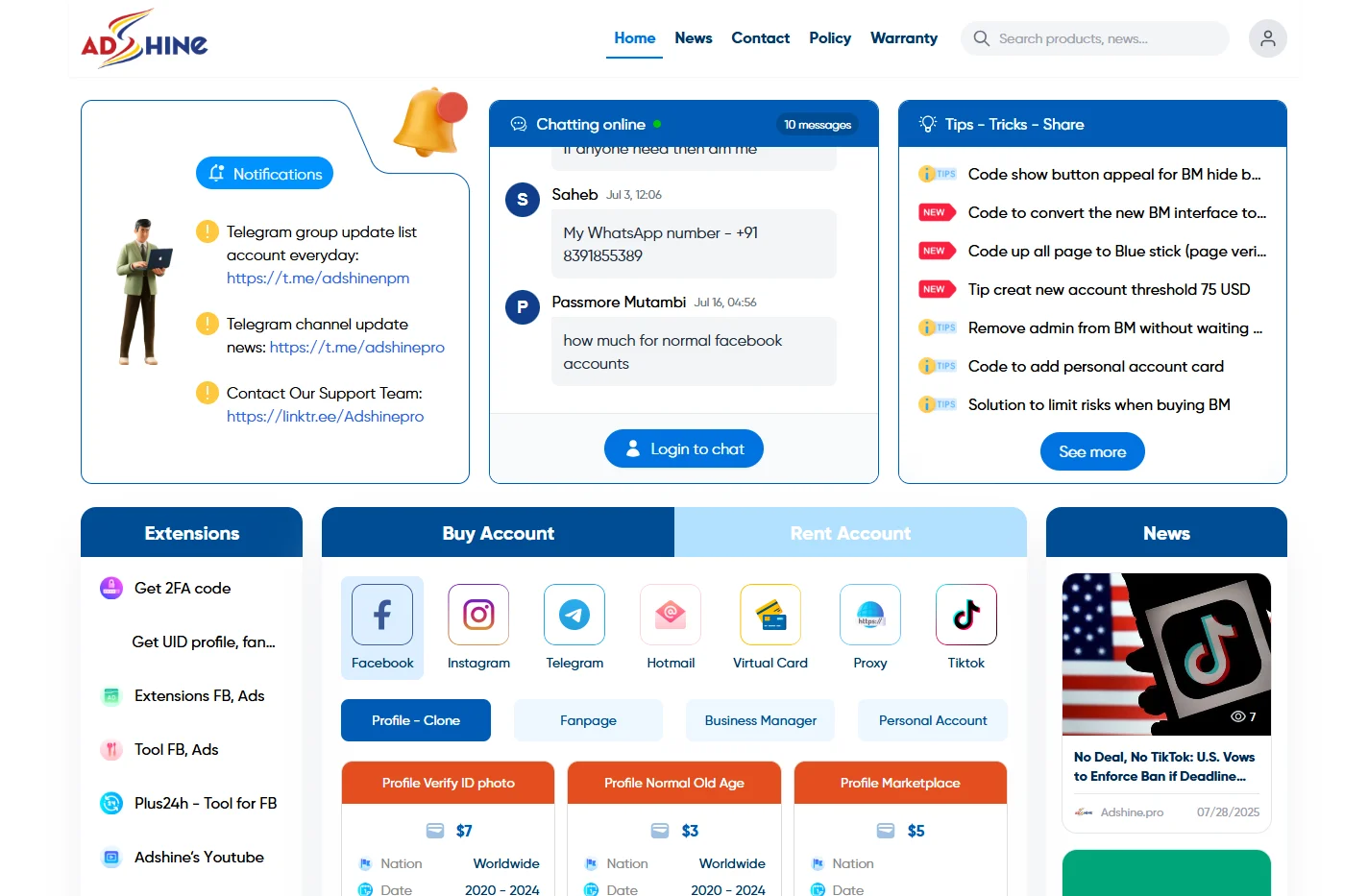 Adshine - Professional Facebook Account Solutions