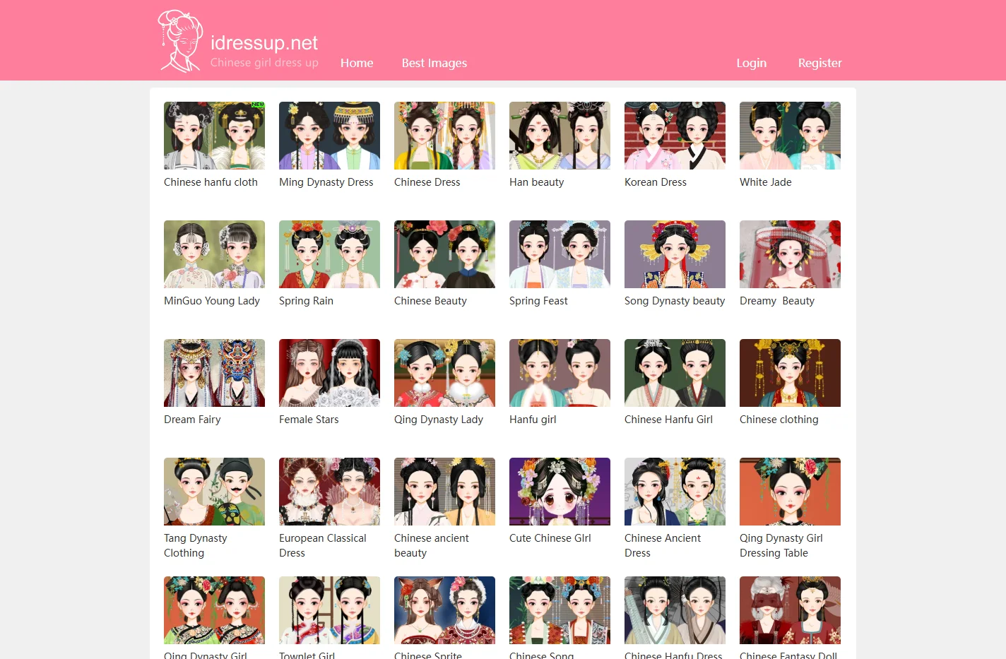 Chinese Hanfu Dress Up Games - iDressup