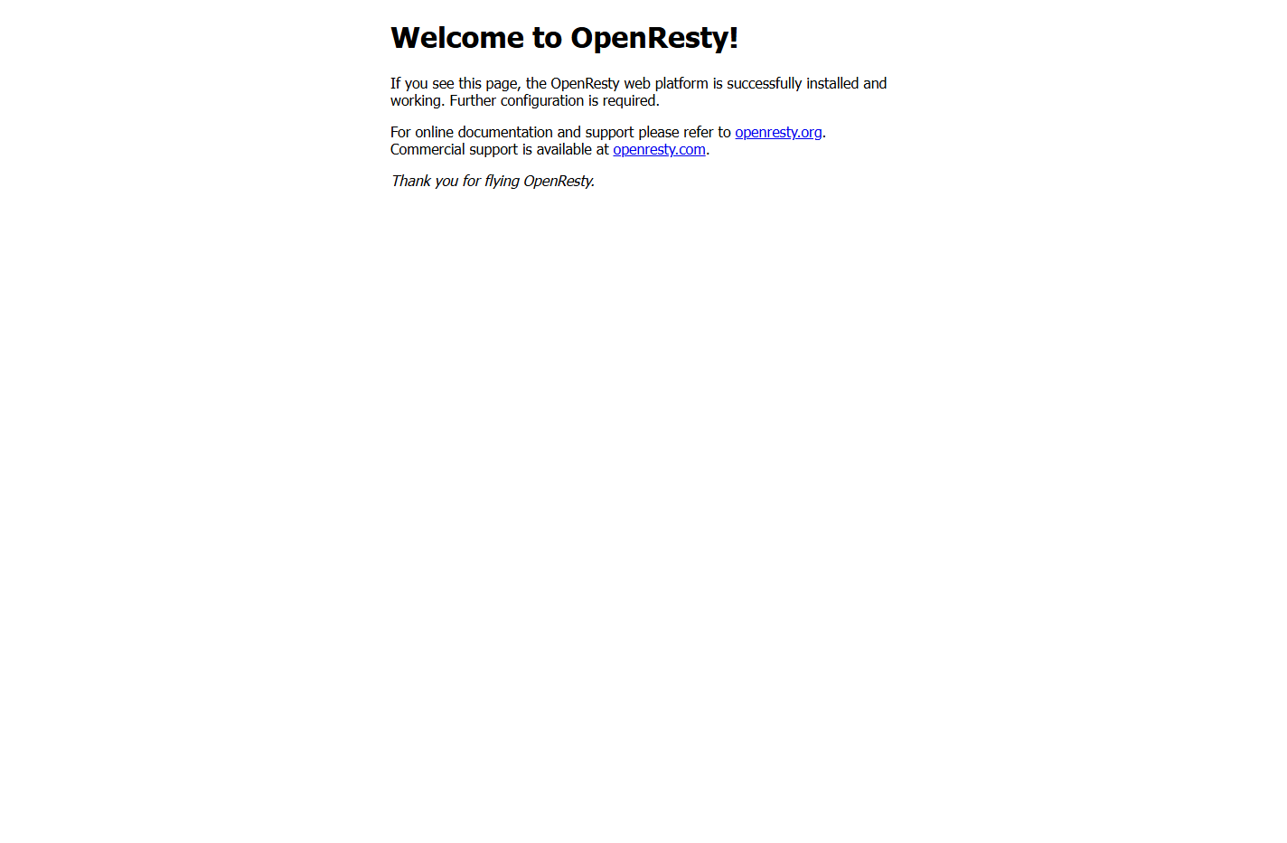 Welcome to OpenResty!