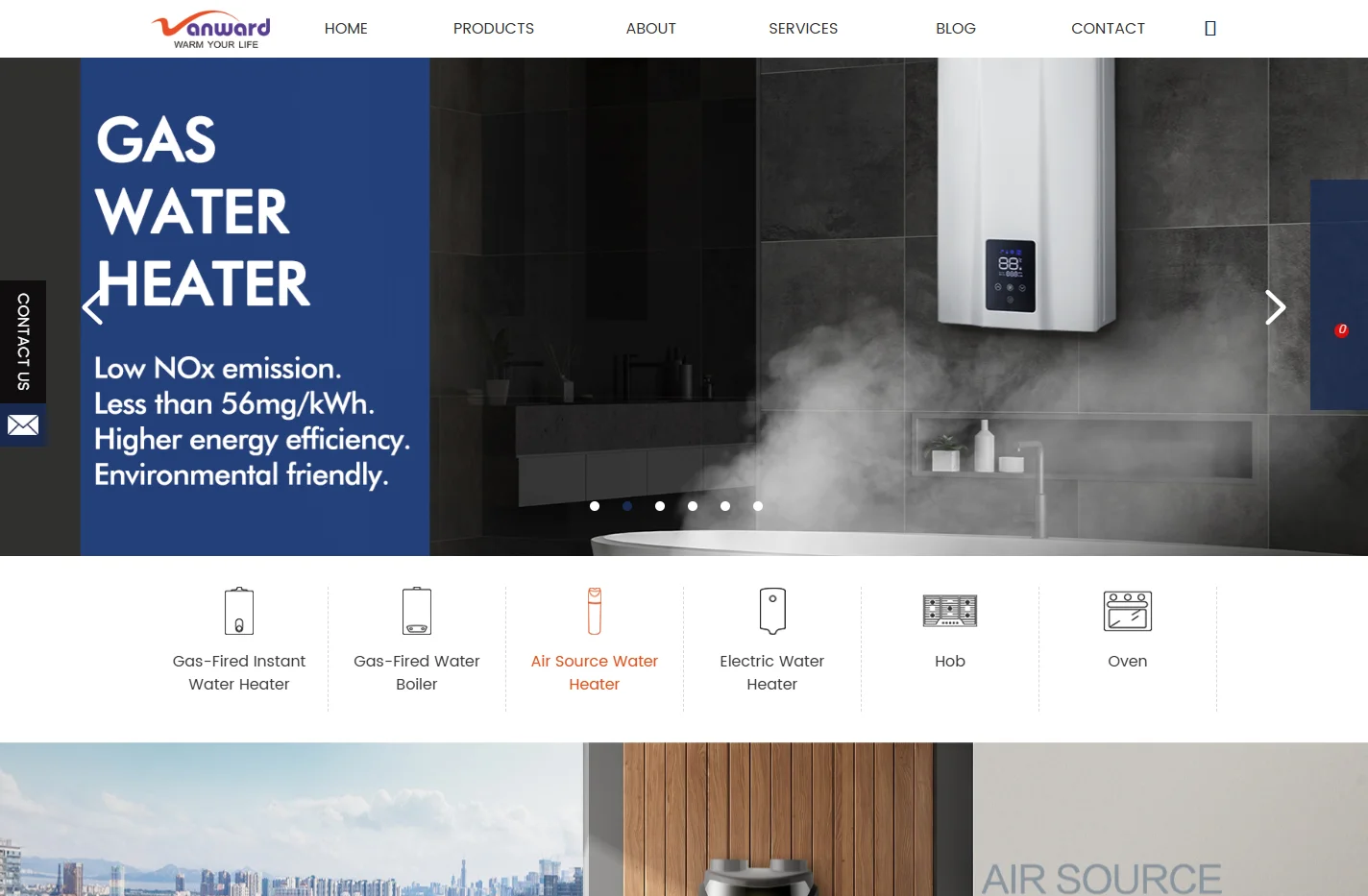 Gas & Electric Water Heaters, Gas Cooker - Vanward