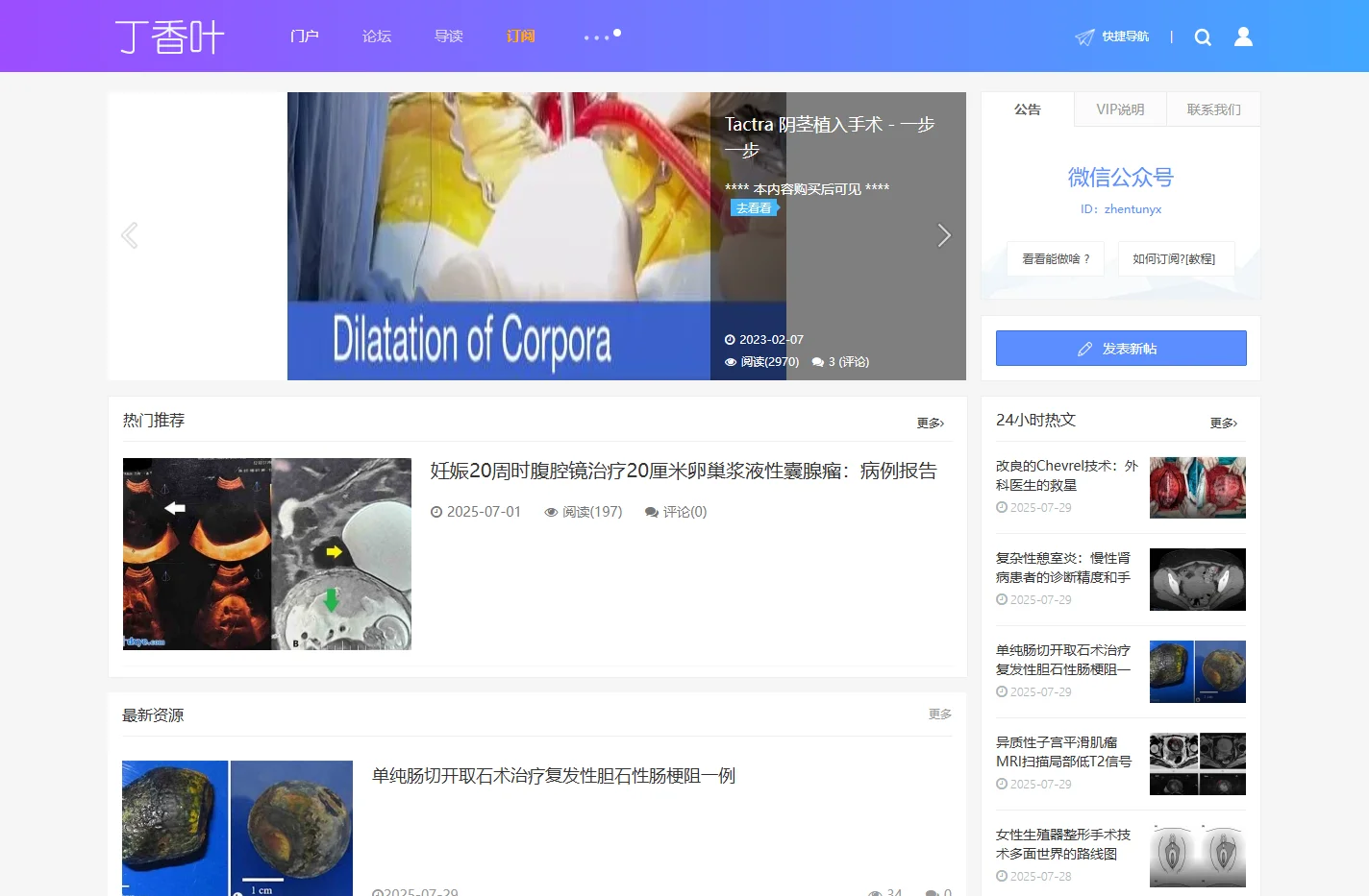 丁香叶 - 医学网|手术视频|医学视频 -  www.dxye.com