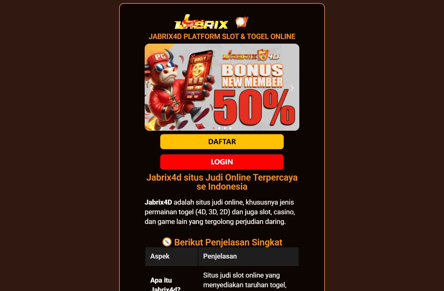 jabrix4d - Jabrix4d Platform resmi SLot & Togel Online