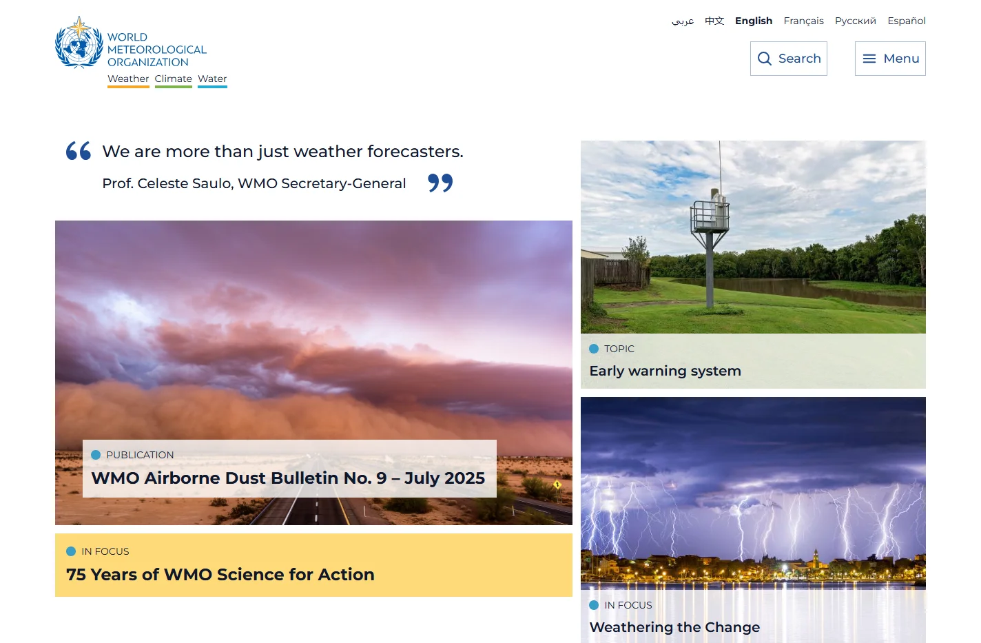 Homepage | World Meteorological Organization WMO