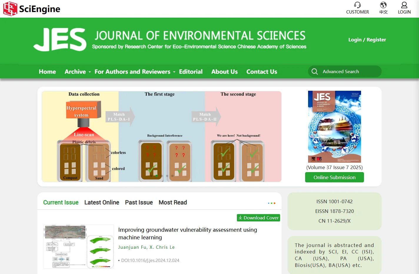 Journal of Environmental Sciences-SciEngine