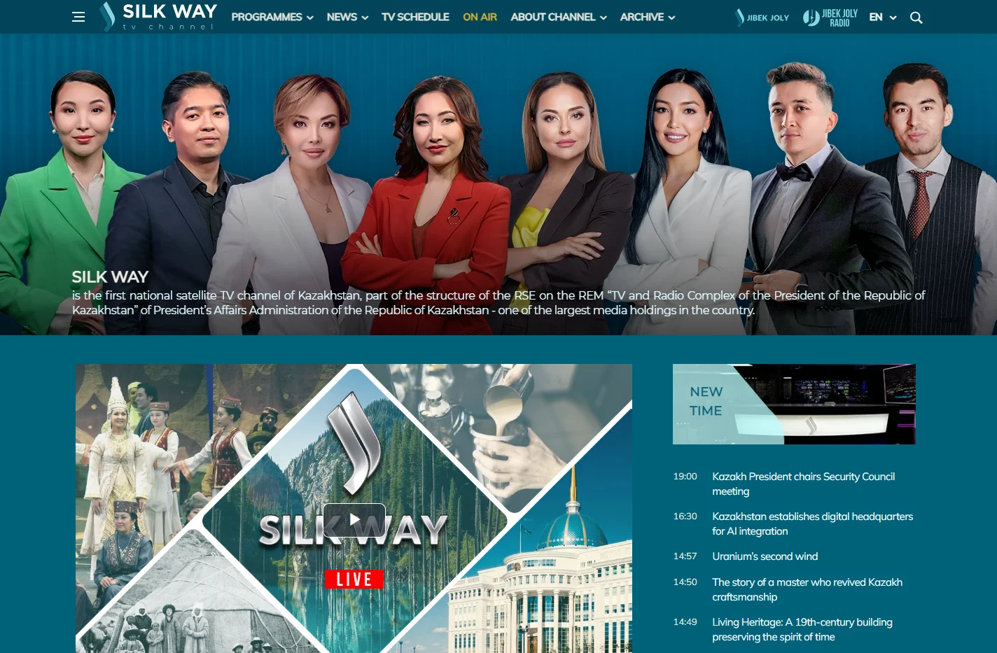 Silk Way TV Channel: news, talk shows, TV Series