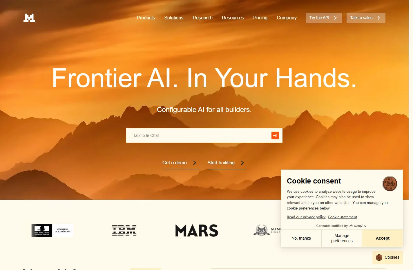 Frontier AI LLMs, assistants, agents, services | Mistral AI