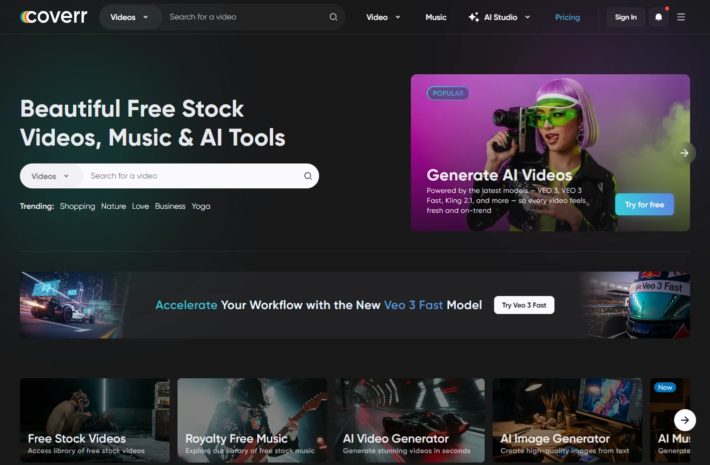 Download Free HD & 4K Stock Videos, Music & AI Tools