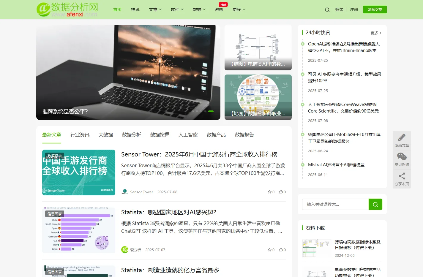 数据分析网 - 大数据、数据分析、数据挖掘和人工智能学习交流平台