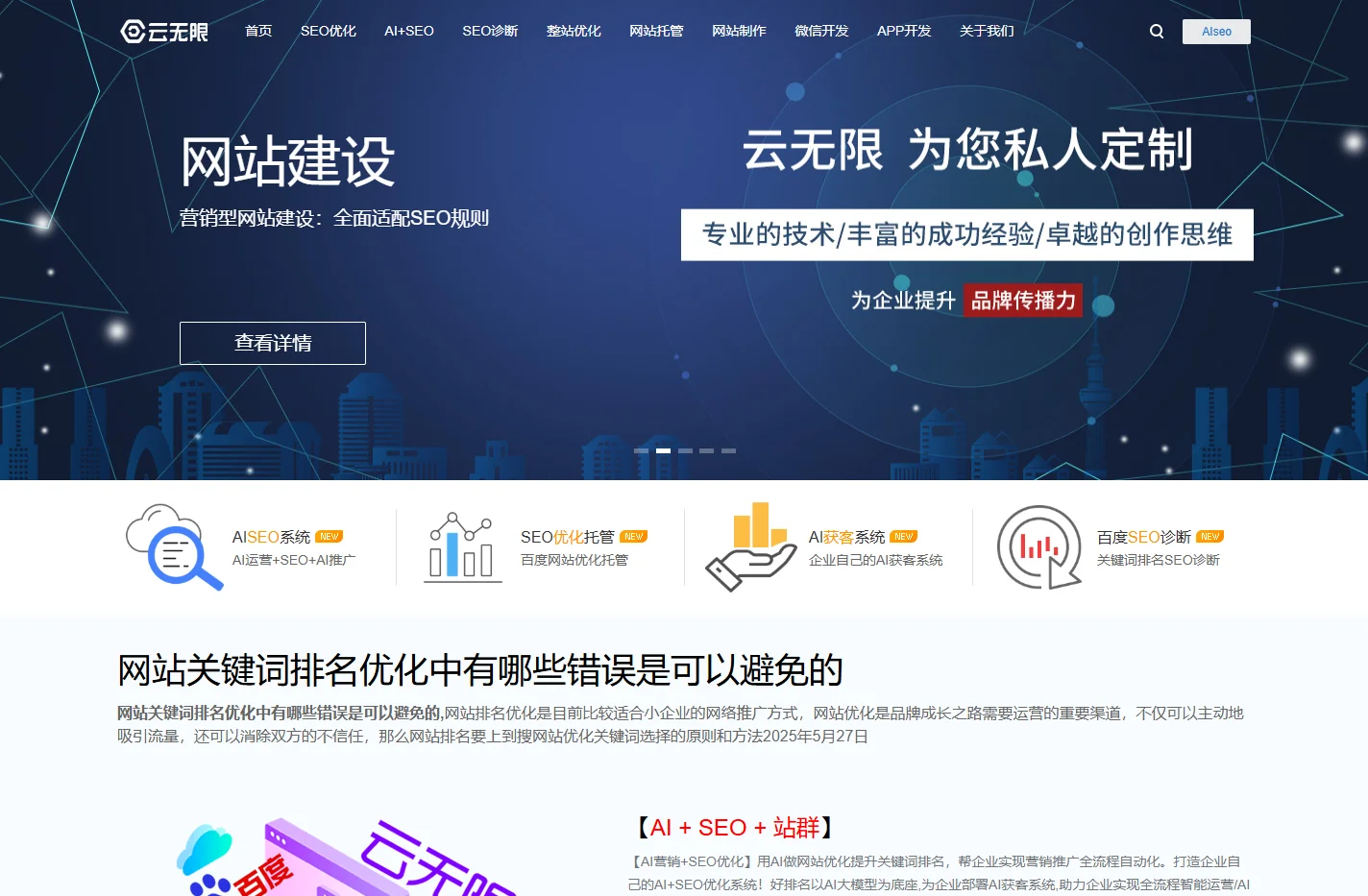 百度关键词优化_网站优化_SEO价格 - 云无限好排名