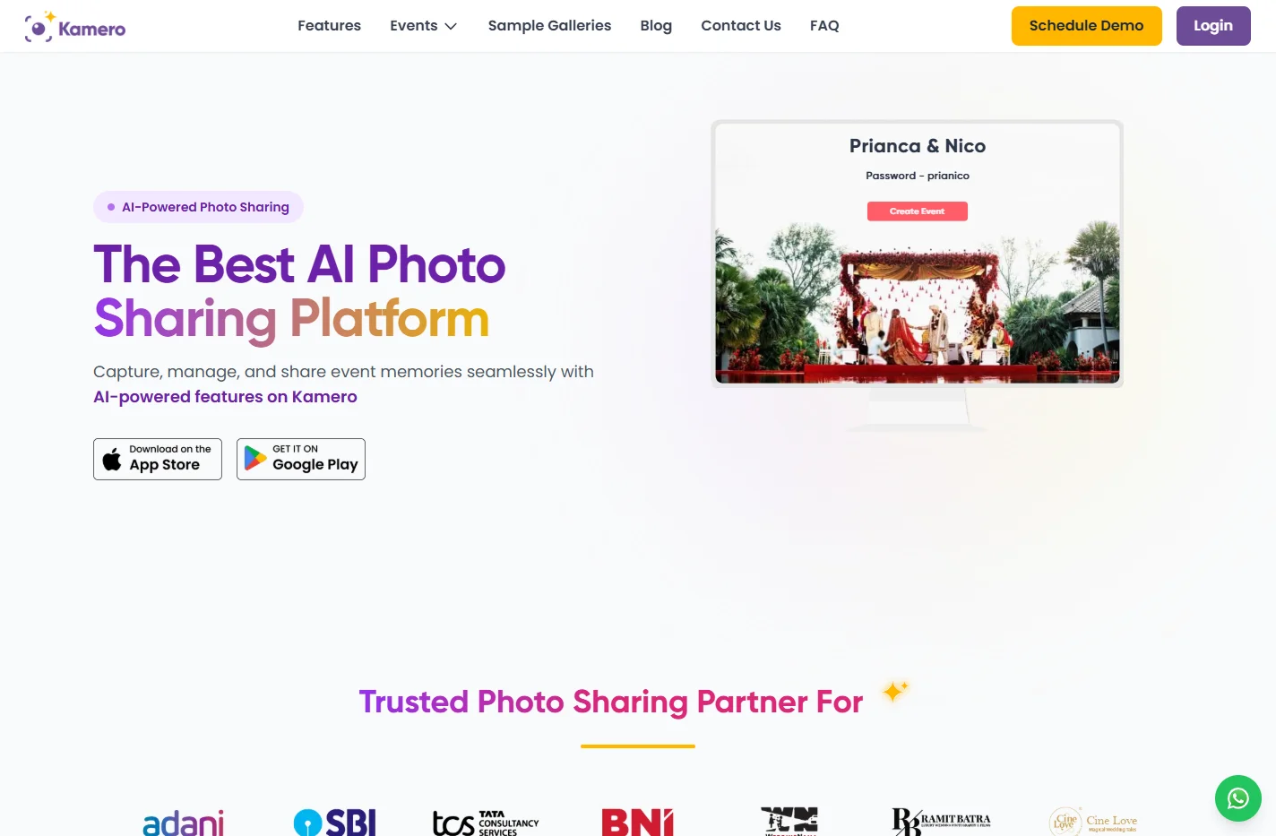 Kamero - AI-Powered Photo Sharing Platform